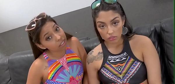 Kinky latina stepdaughter teens in pov 3way